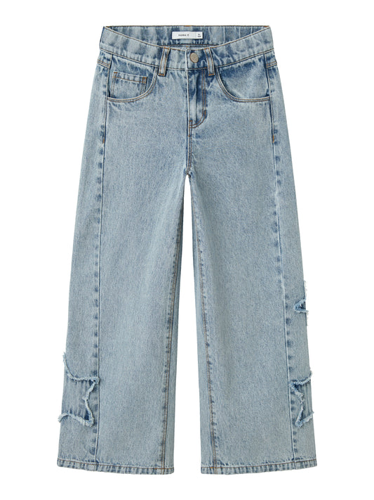 Name it - Bella skater destroy jeans - Light blue denim