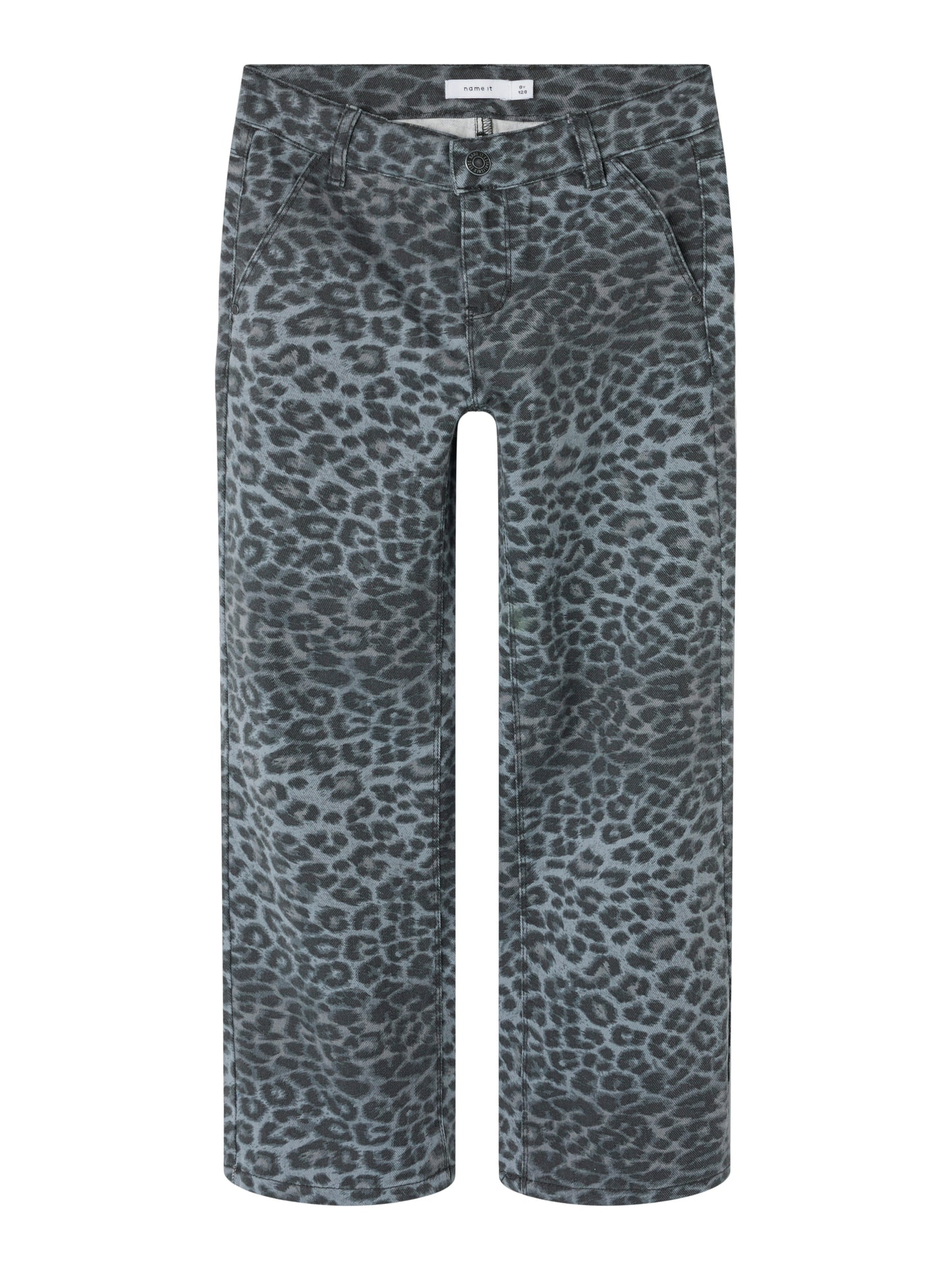 Name it - Rose wide pants - grey leopard