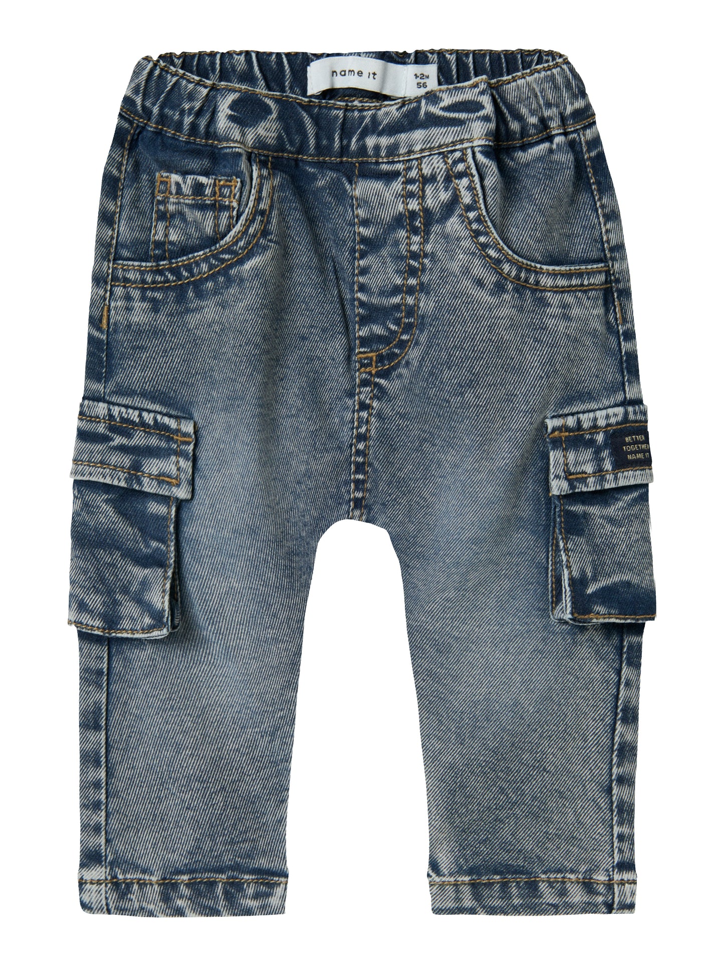 Name it - Ben baggy cargo jeans - Dark blue denim