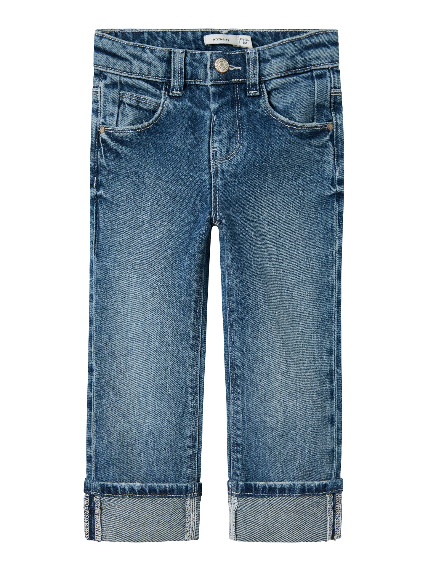 Name it - Rose straight fold jeans - Medium blue denim
