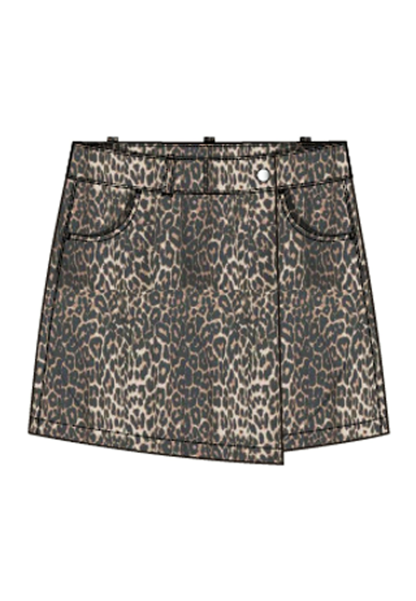 Name it - Leo twill skort - Affogat - Leo washed down