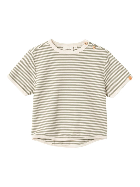 Lil atelier - Loose t-shirt / top - moss gray