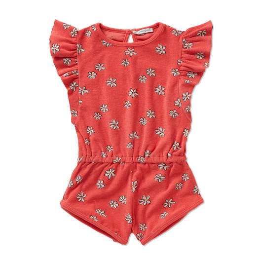 Sproet & Sprout - RUFFLE TERRY JUMPSUIT DAISIES PRINT