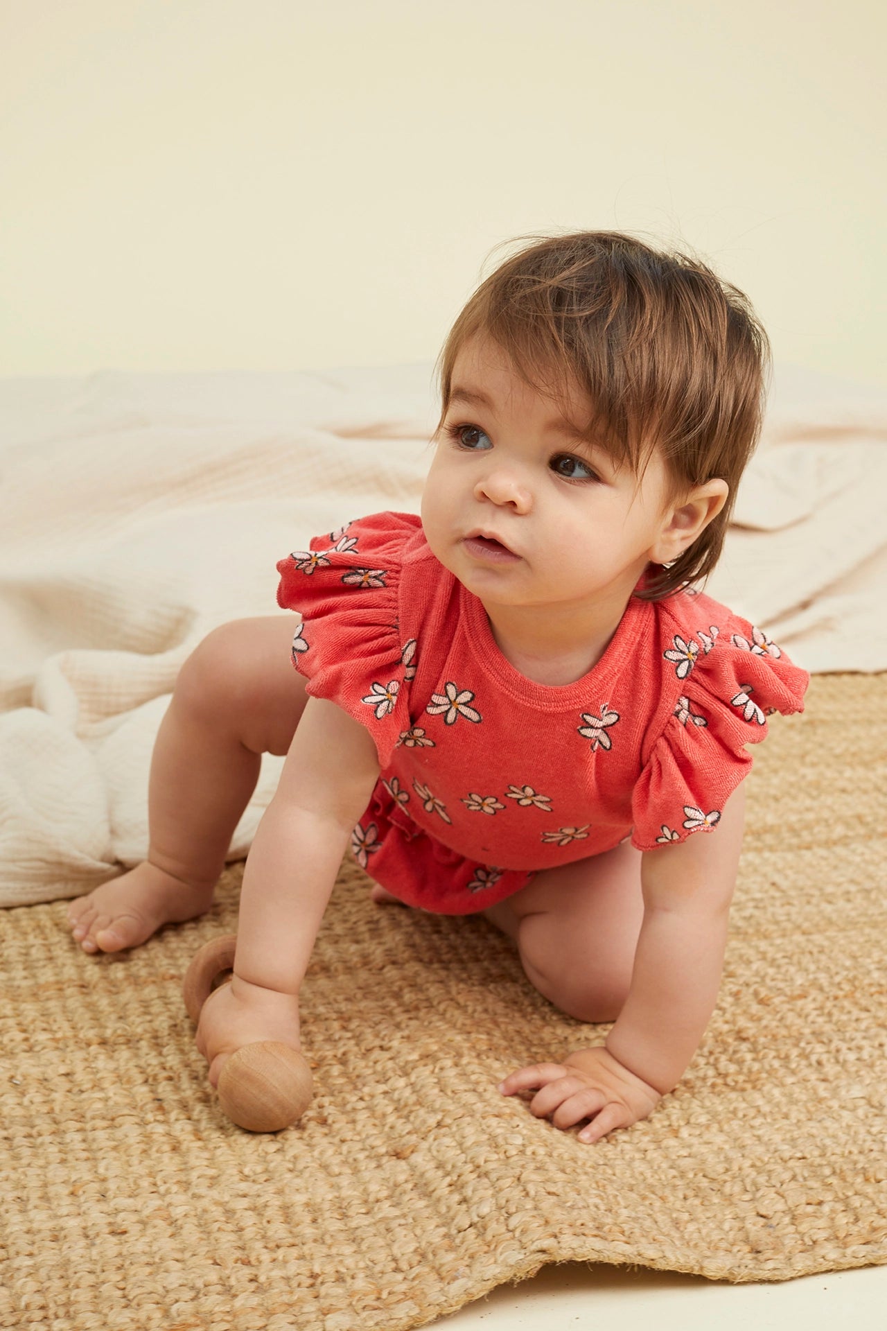 Sproet & sprout - RUFFLE ROMPER DAISIES PRINT