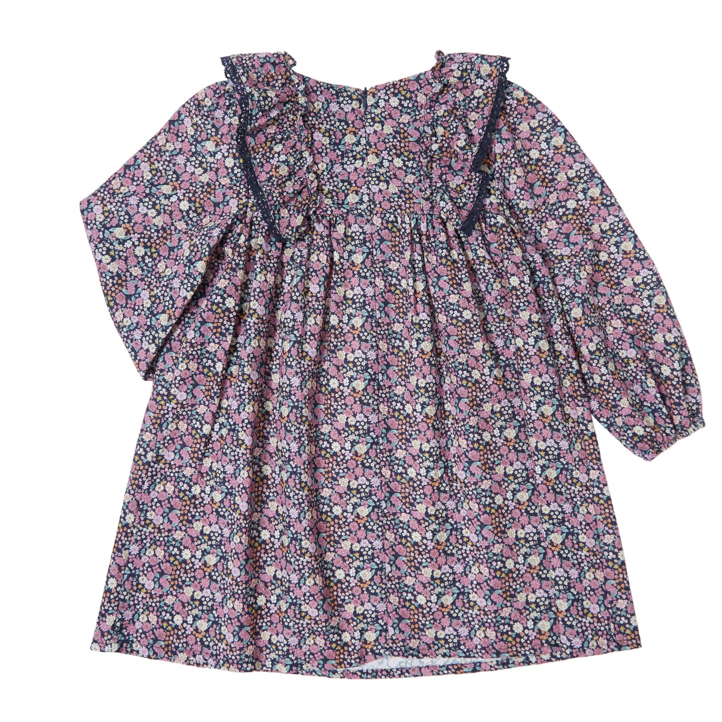 Tocoto vintage - DRESS PRINT FLOWERS NAVY