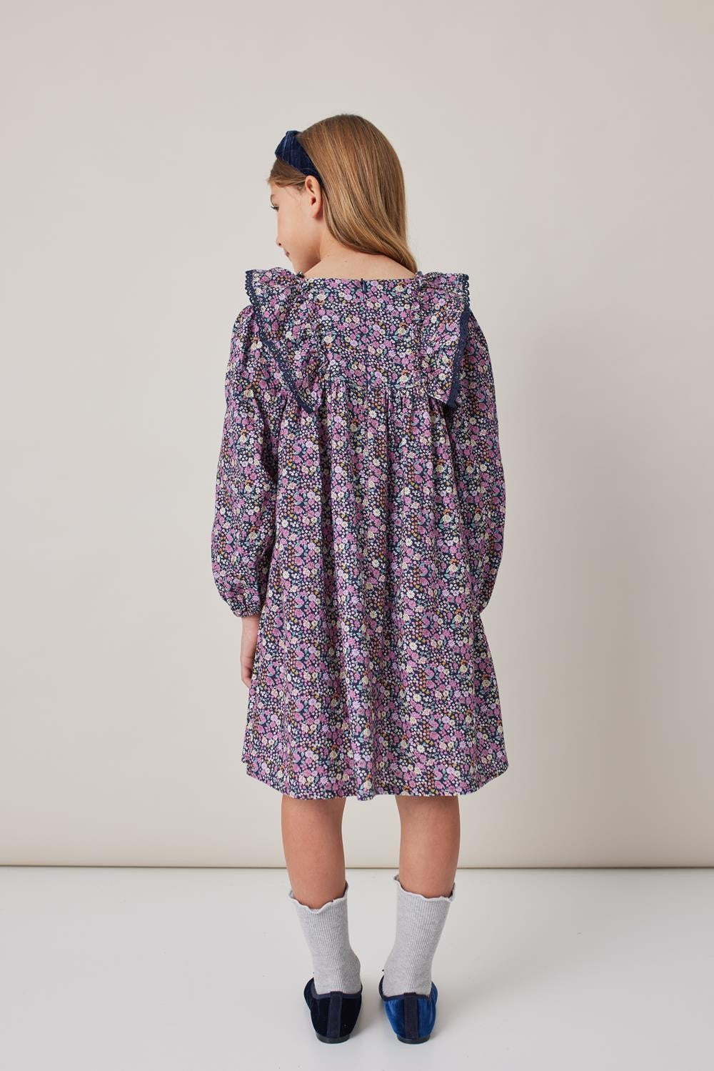 Tocoto vintage - DRESS PRINT FLOWERS NAVY