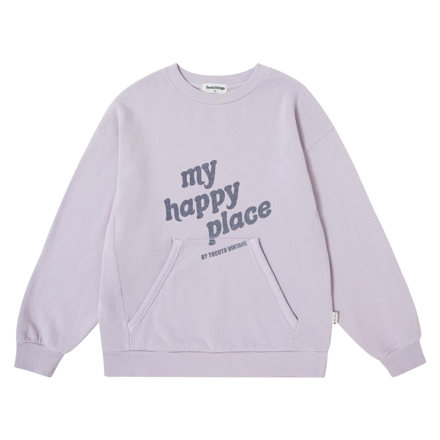 Tocoto vintage - POCKETS SWEATSHIRT " MY HAPPY PLACE"