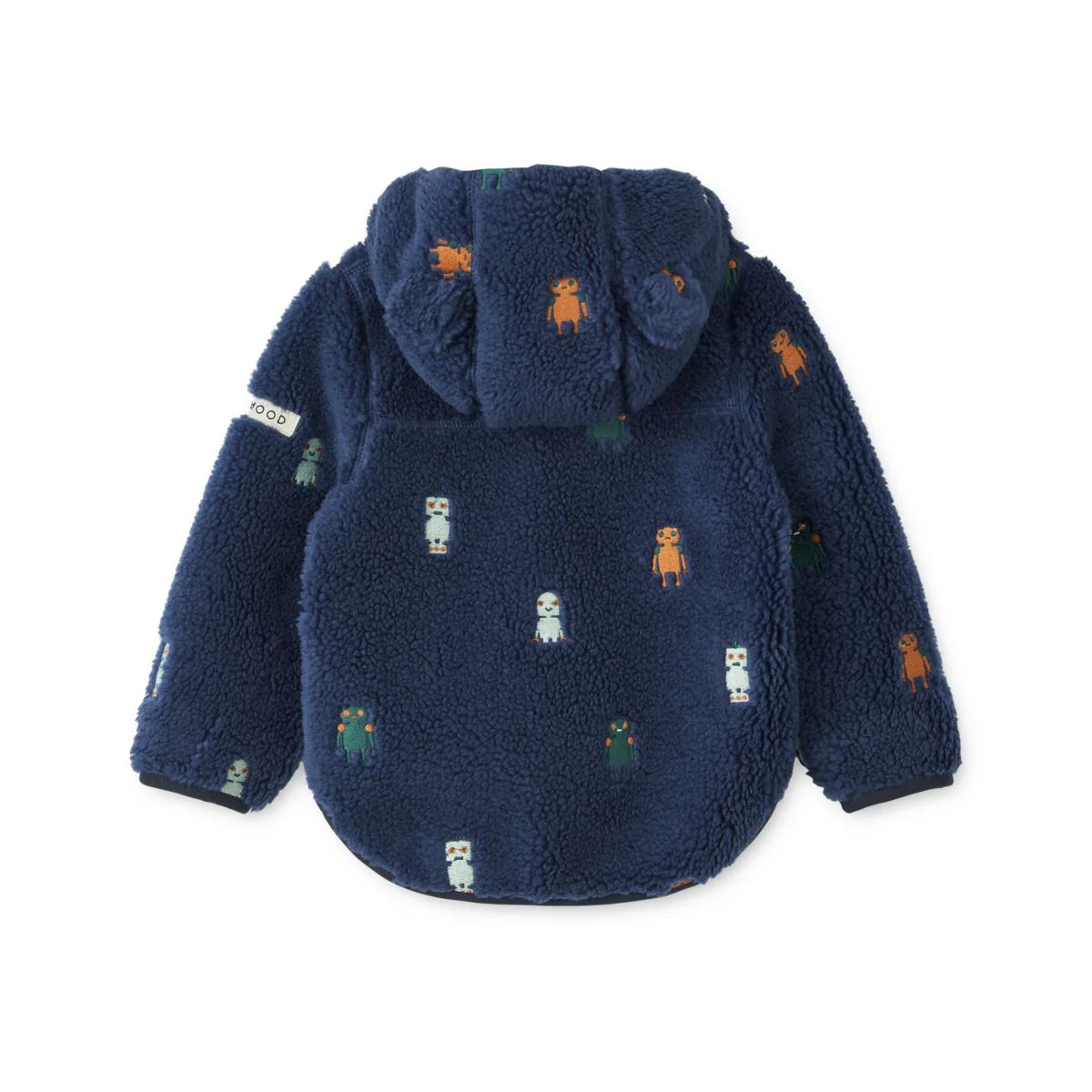 Liewood - Mara Pile Jacket - Robots / Indigo blue