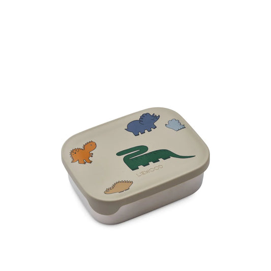 Liewood - Arthur Printed Lunch Box - Dinosaurs / Mist