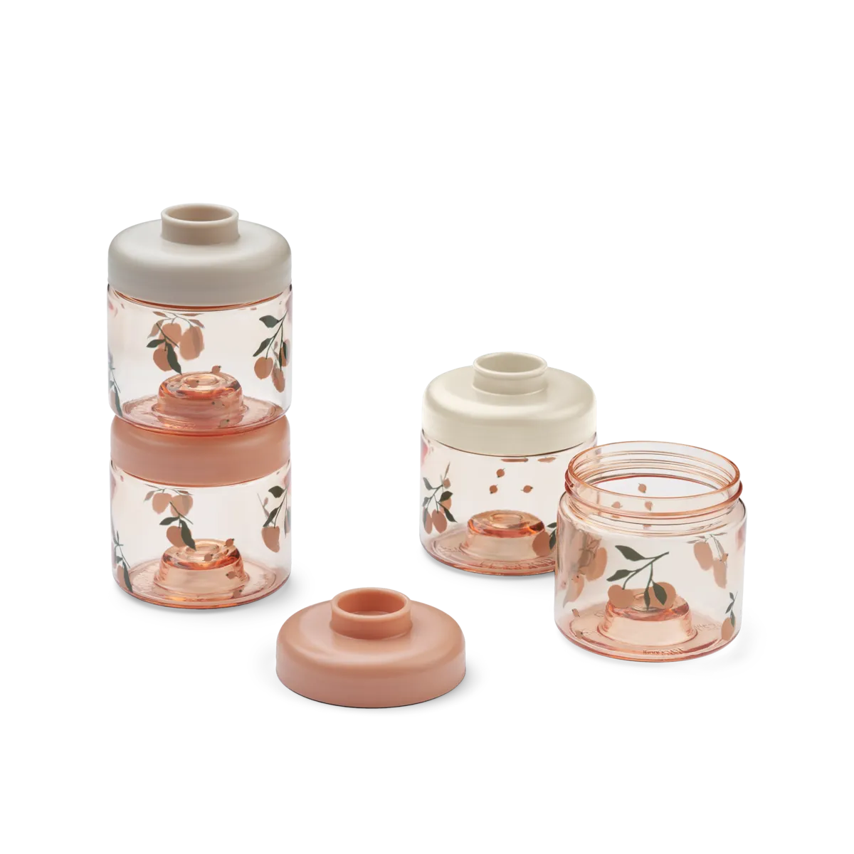 Liewood - Dominique Baby Food Tritan Boxes 4-Pack - 1232 Peach / Sea shell