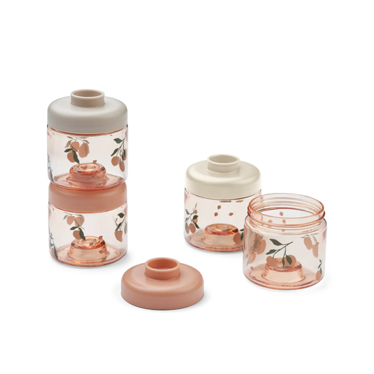 Liewood - Dominique Baby Food Tritan Boxes 4-Pack - 1232 Peach / Sea shell