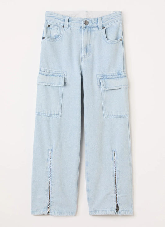 Stella mcCartney kids - Denim trousers with zips and pockets