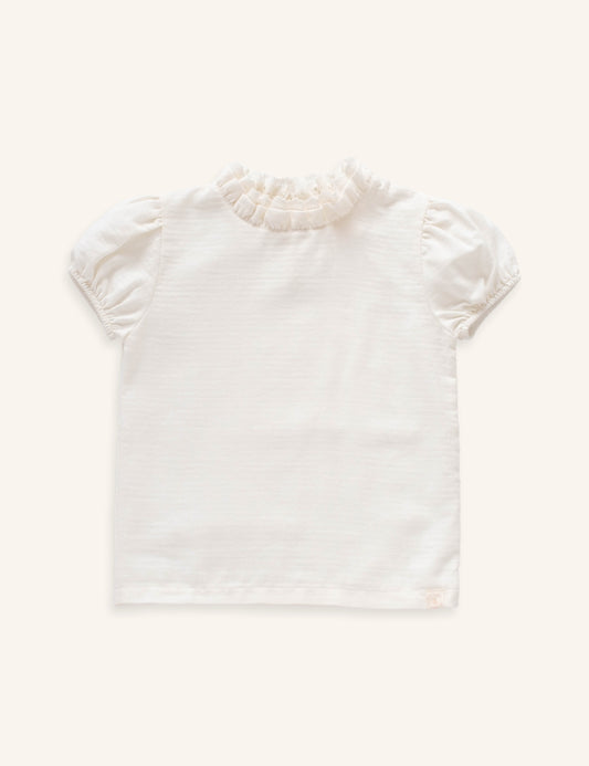 Navy natural - Holly top white broderie