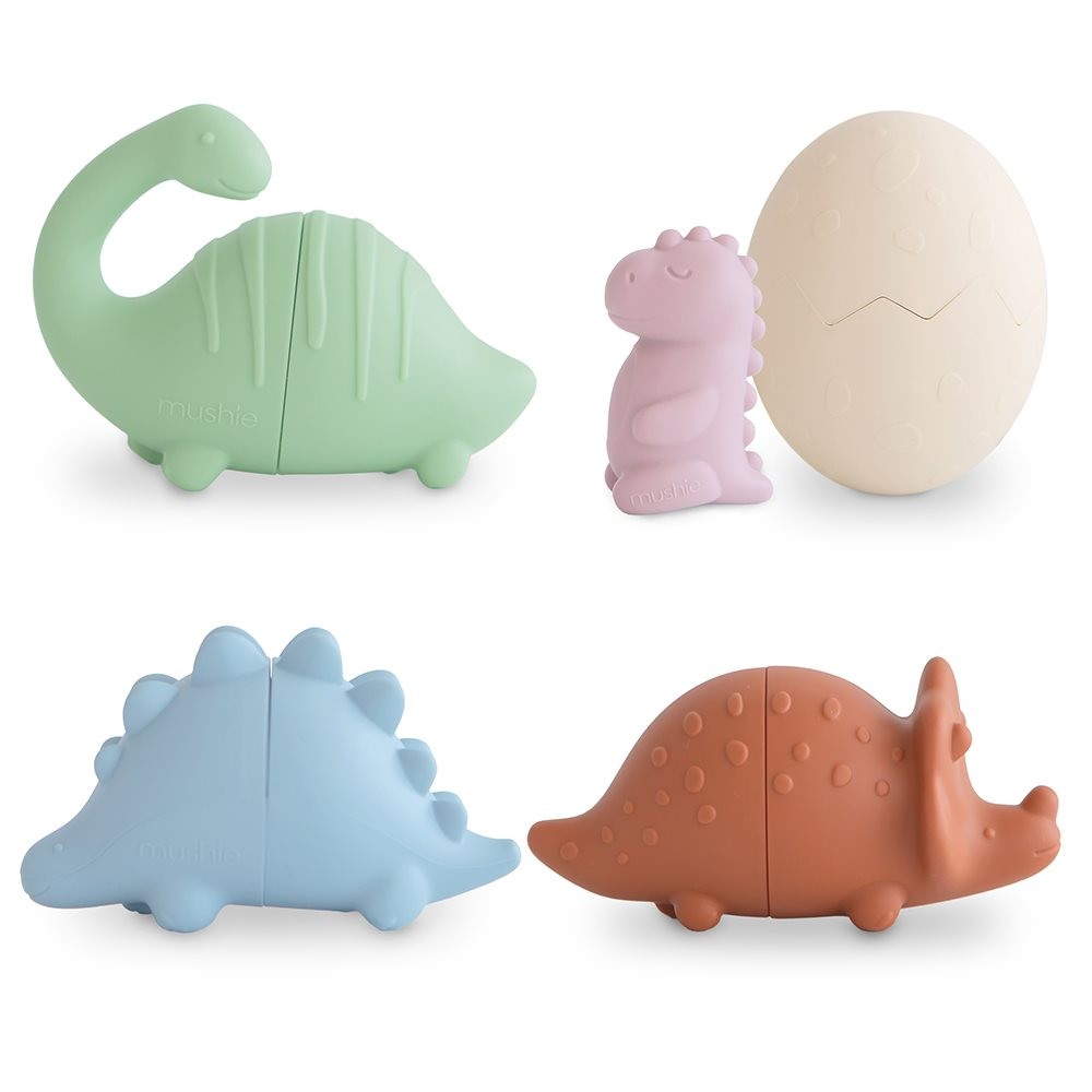 Mushie - 4 pack bath set - dino