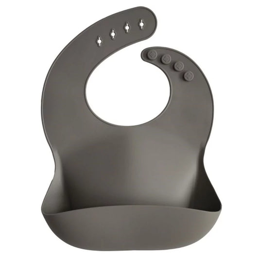 Mushie - Silicone bib / slab - Dove gray