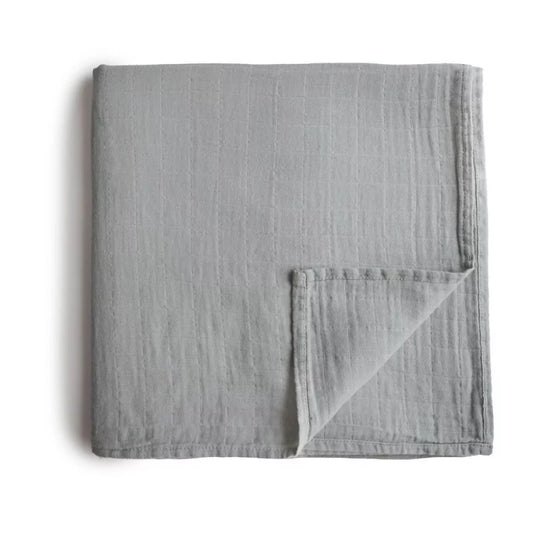 Mousseline Swaddle - Belgian gray - met naam