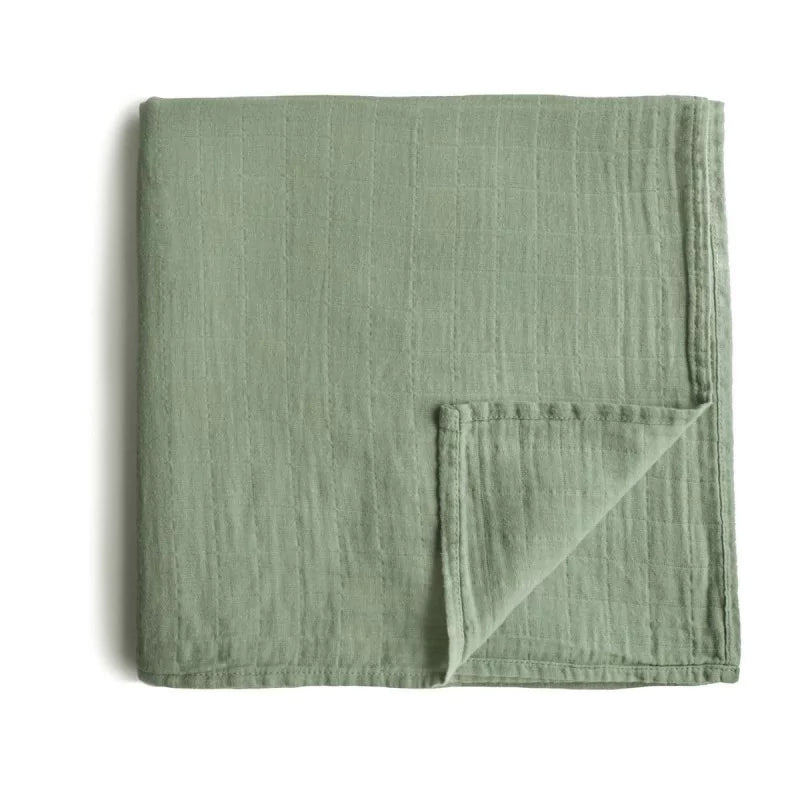 Mousseline Swaddle - Roman green - met naam