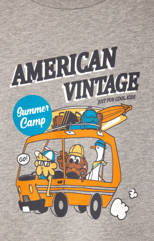 American vintage - Fizvalley T-shirt - Gris chine