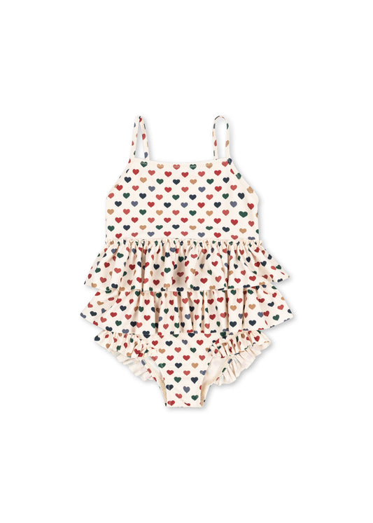 Konges slojd - Manuca frill swimsuit - Coeur colore