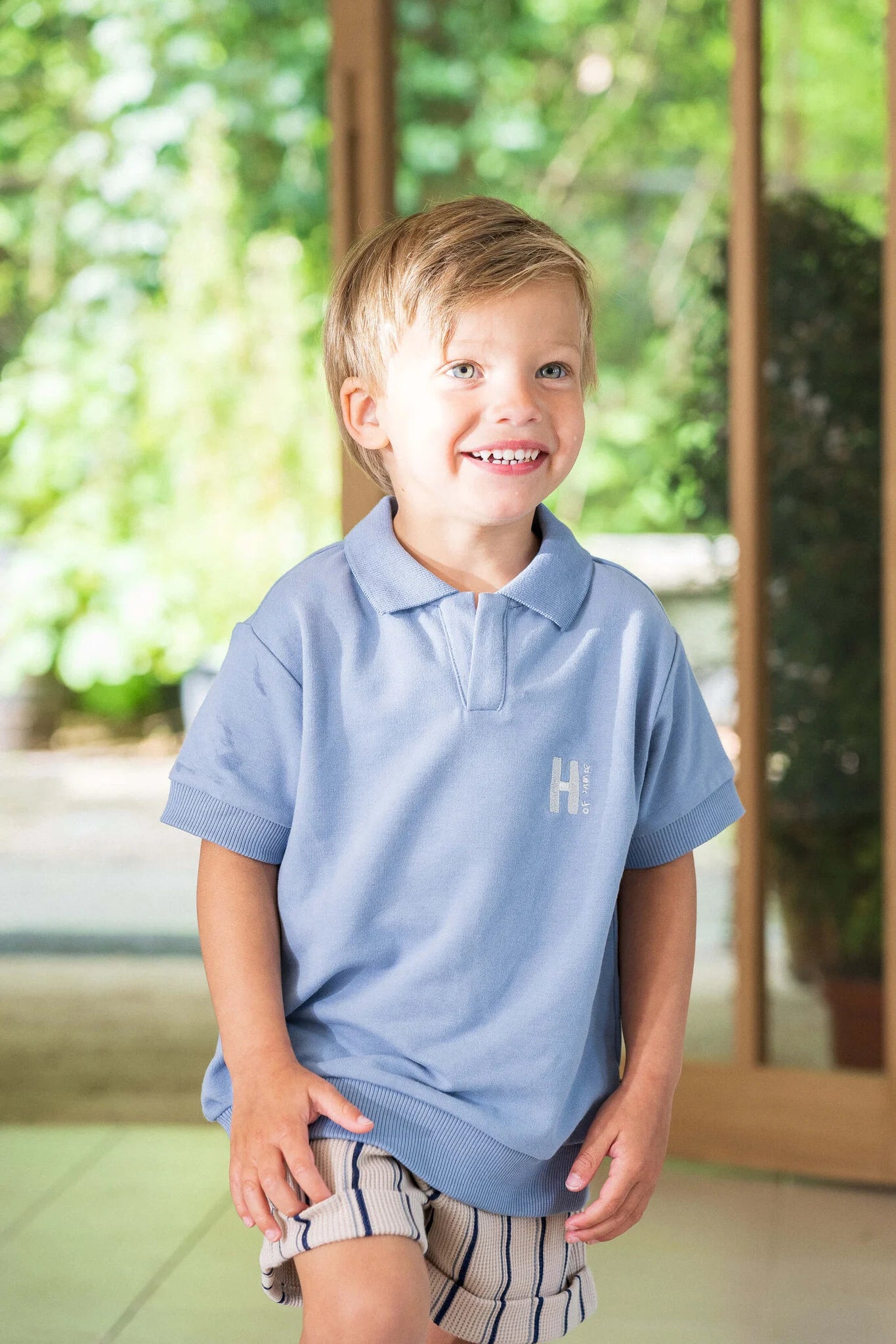 House of jamie - Relaxed Polo - Stone Blue