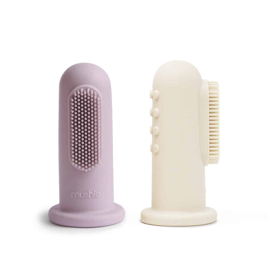 Finger toothbrush - Soft lilac + ivory