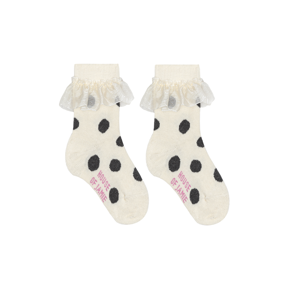 House of jamie - socks - Granite Dots & Organza