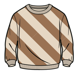 Navy naturel - oversized sweater - brown stripe