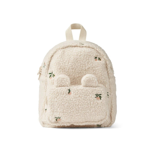 Liewood - Allan Pile Embroidery Backpack with ears - PEACH / SANDY EMBROIDERY