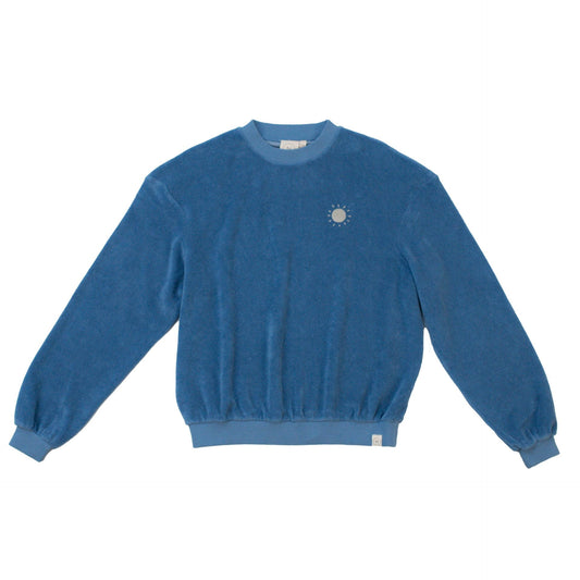 Navy natural - Oversized sweater blue bath terry