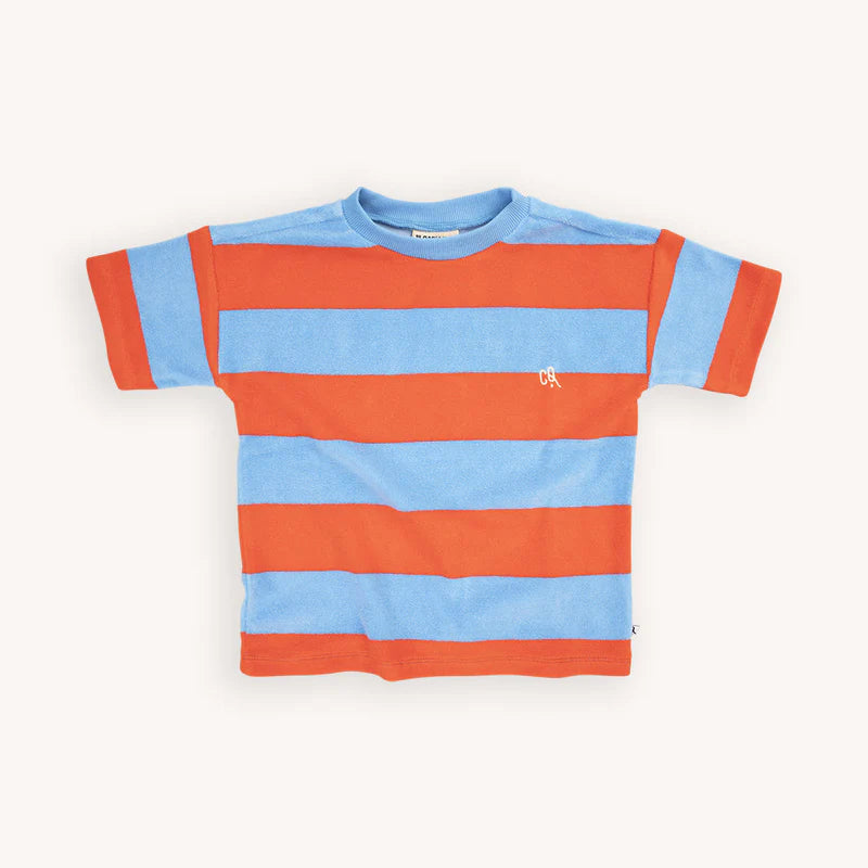 CarlijnQ - Stripes Red/Blue - T-Shirt Oversized